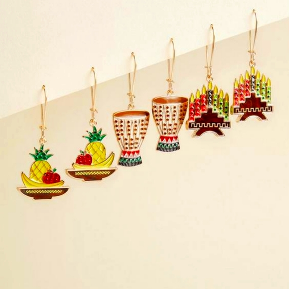 Torrid Kwanzaa Earring Set - Picture 1 of 8